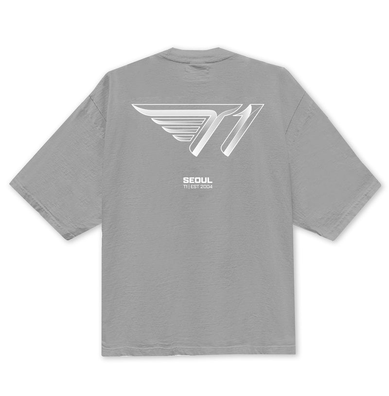 T1 Seoul Oversized Tee - Grey – T1 Shop