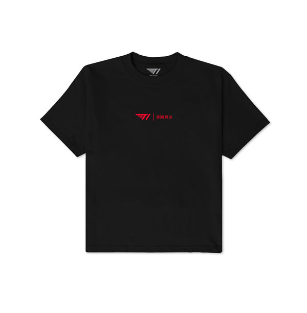 T1 Seoul to LA Cropped T-Shirt - Black