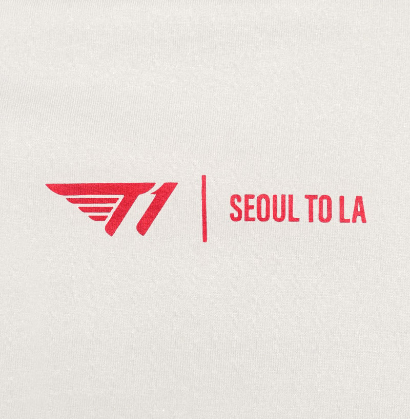 T1 Seoul to LA Cropped T-Shirt - Cream