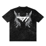 Twin Phoenix Tee - Acid Black