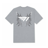Twin Phoenix Tee - Dusty Blue