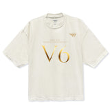 T1 2025 World Champions V6 Drop Shoulder T-Shirt- Cream