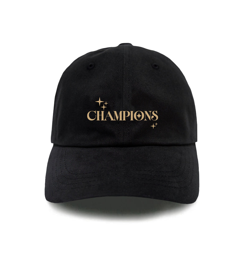 T1 2025 World Champions V6 Dad Hat - Black