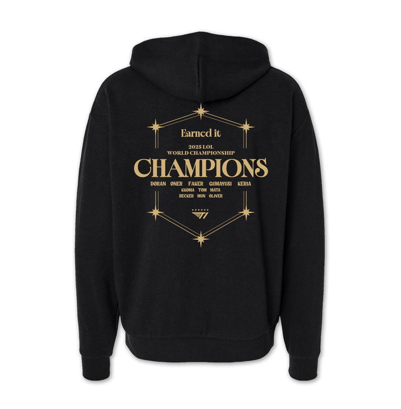 T1 2025 World Champions V6 Hoodie - Black