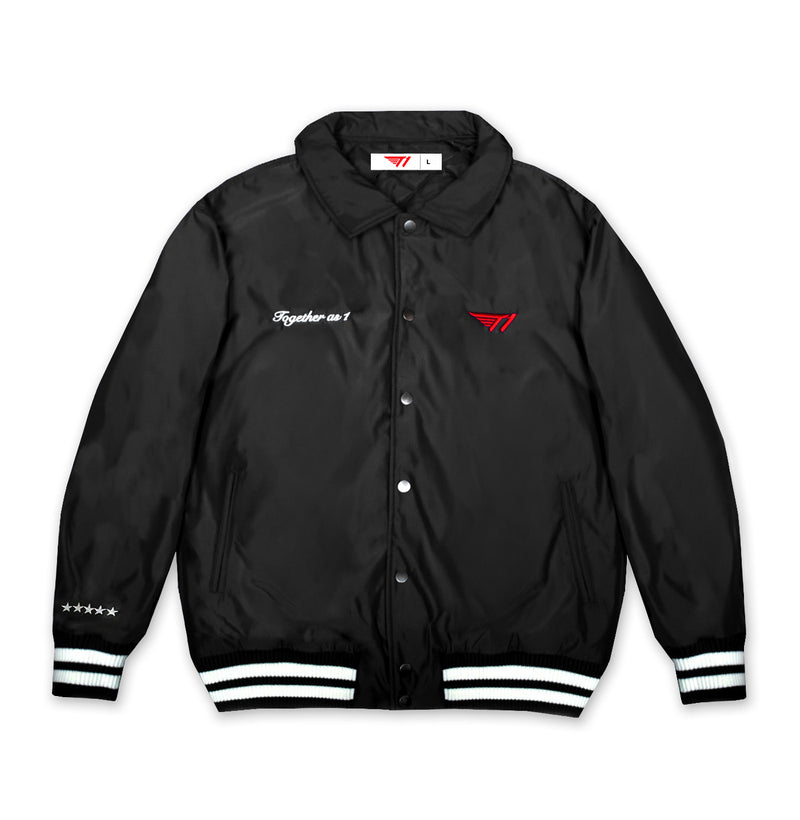 T1 Together As 1 Varsity Jacket- Black
