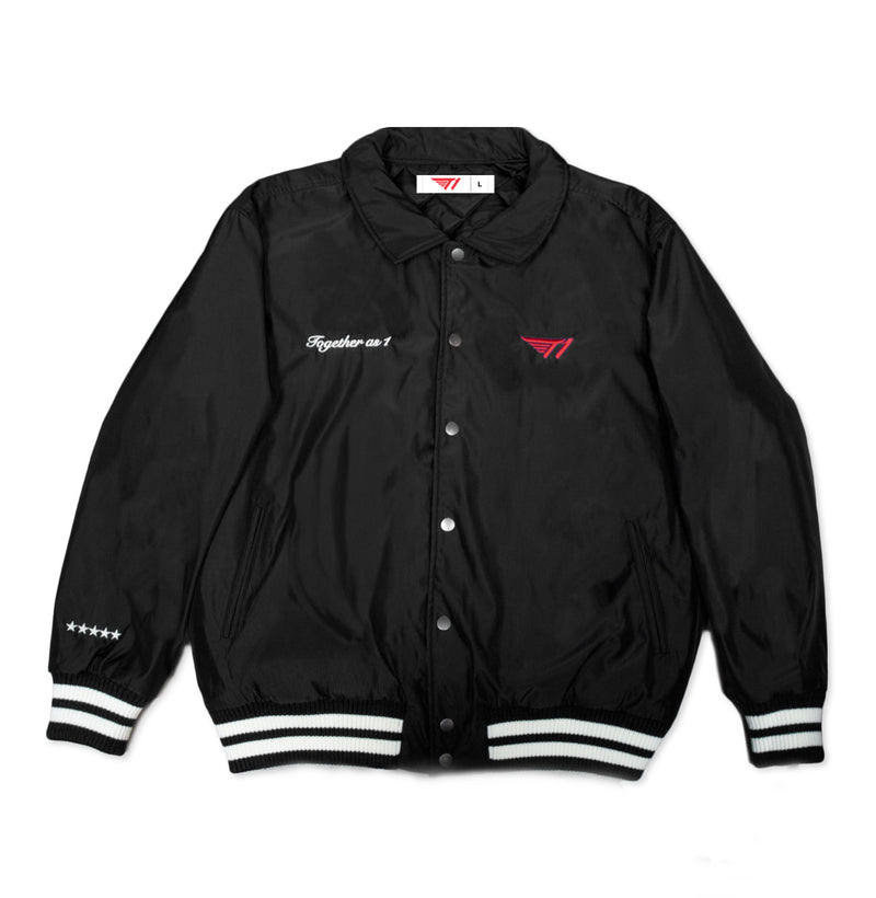T1 Together As 1 Varsity Jacket- Black