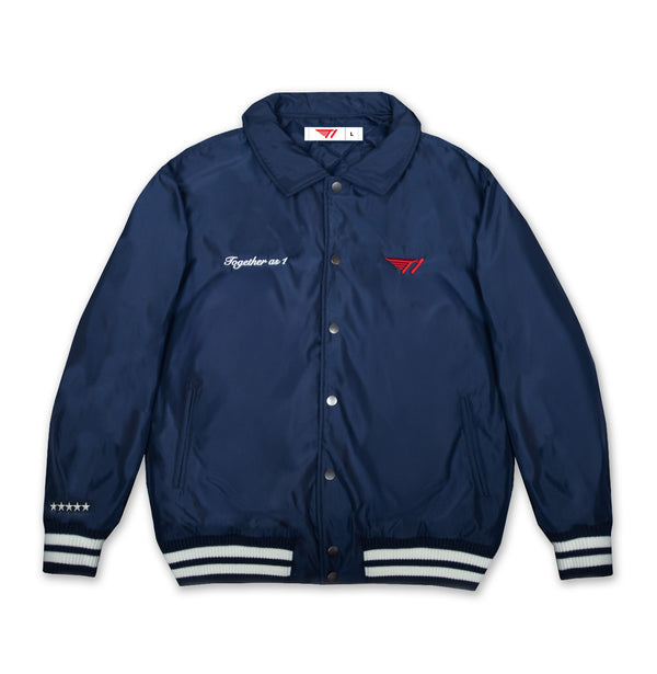 T1 Together As 1 Varsity Jacket- Navy