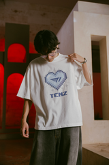 Tenz Heart Drop Shoulder Tee