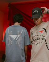 Twin Phoenix Tee - Dusty Blue