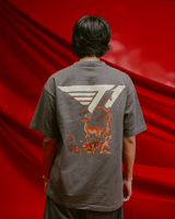 Forest Deer Tee - Ash Black