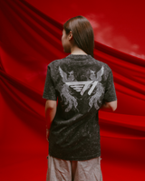 Twin Phoenix Tee - Acid Black