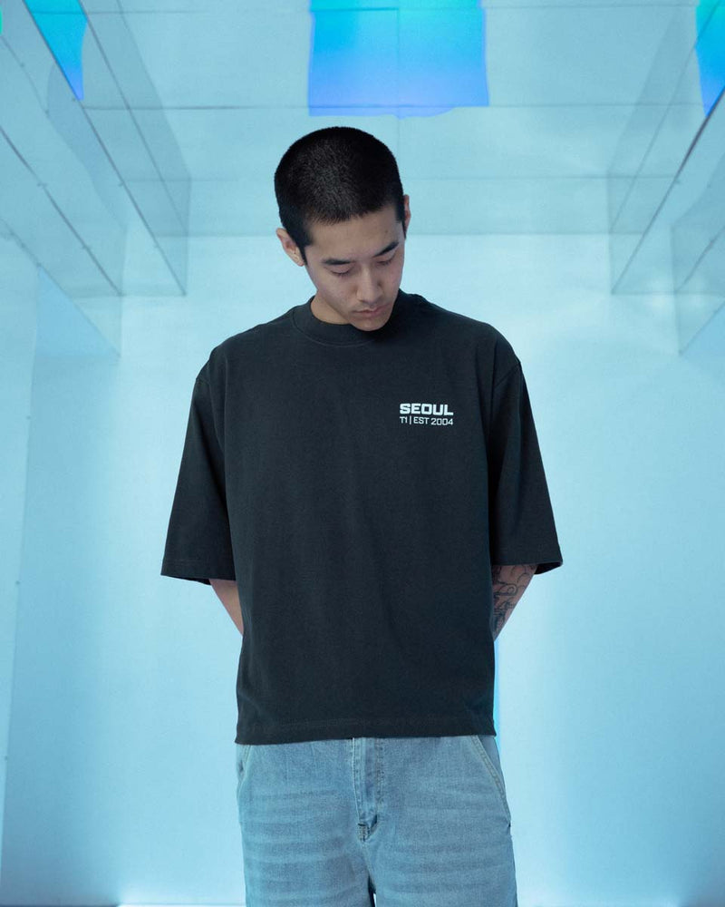T1 Seoul Oversized Tee - Washed Black – T1 Shop