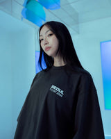 T1 Seoul Oversized Tee - Washed Black