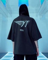 T1 Seoul Oversized Tee - Washed Black