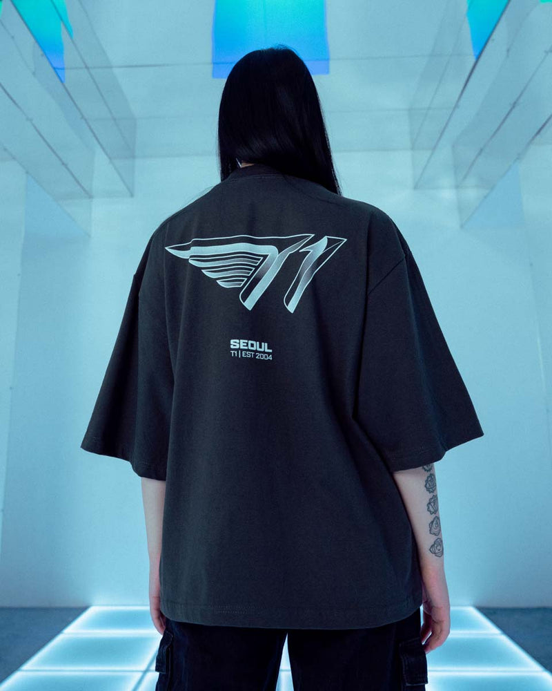 T1 Seoul Oversized Tee - Washed Black – T1 Shop