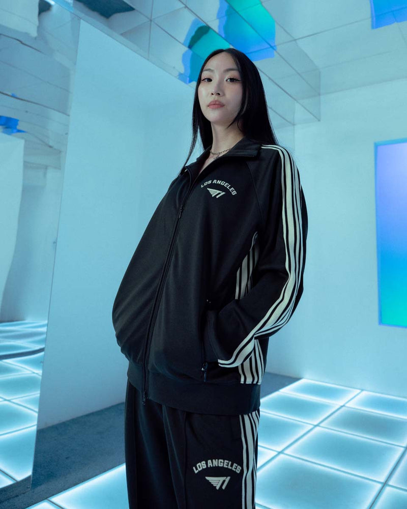 Los Angeles Track Jacket - Black/Cream – T1 Shop