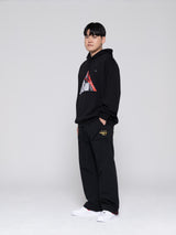 [T1 X MASTERCARD] Essential Applique Hoodie - Black