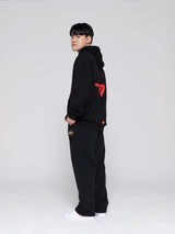 [T1 X MASTERCARD] Essential Applique Hoodie - Black