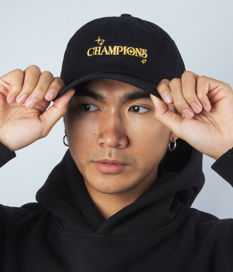 T1 2025 World Champions V6 Dad Hat - Black