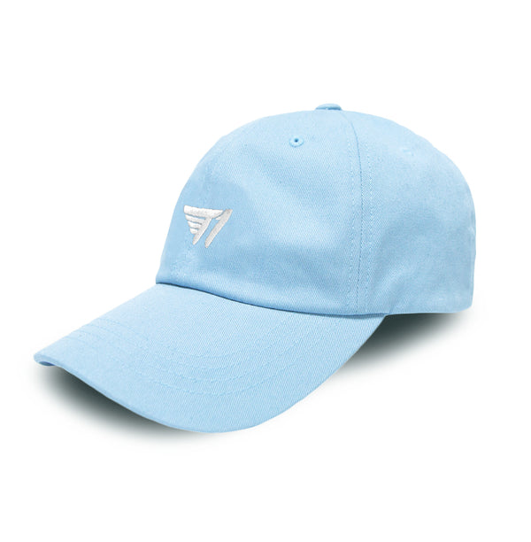 T1 Dad Hat_White on Blue