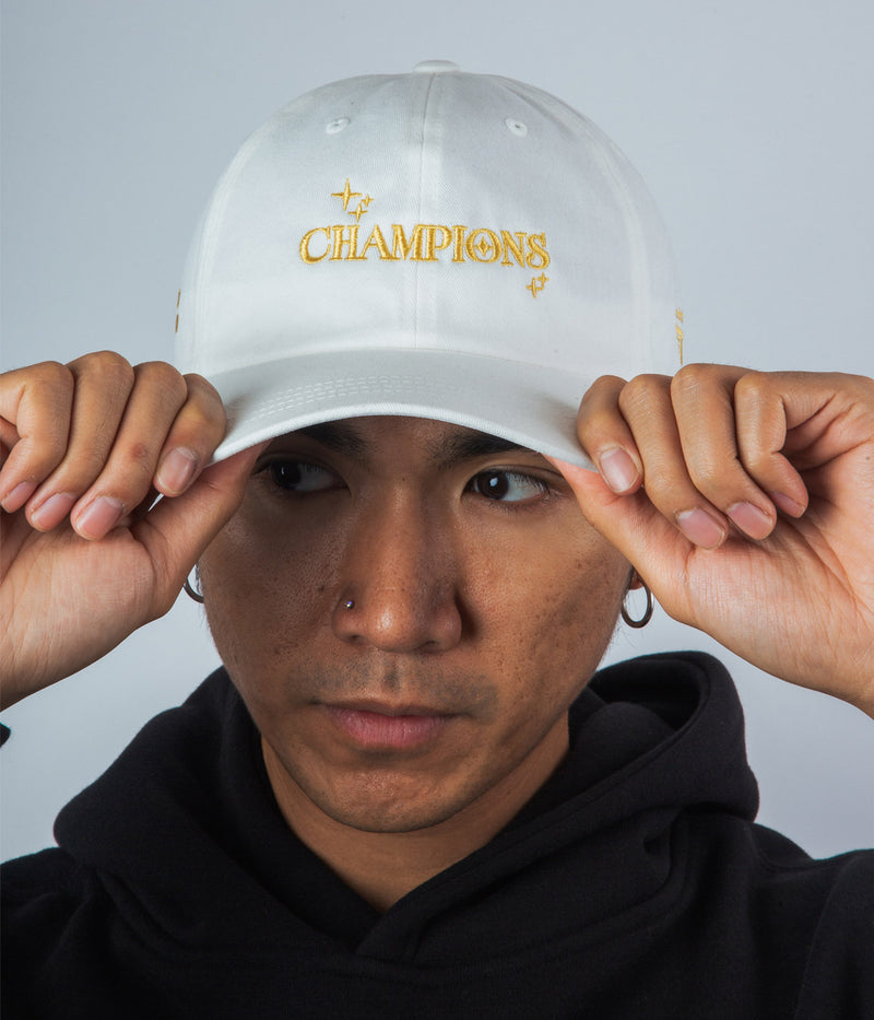 T1 2025 World Champions V6 Dad Hat - White