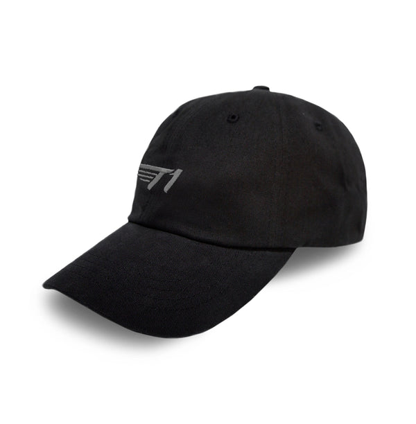 T1 Dad Hat_Grey on Black