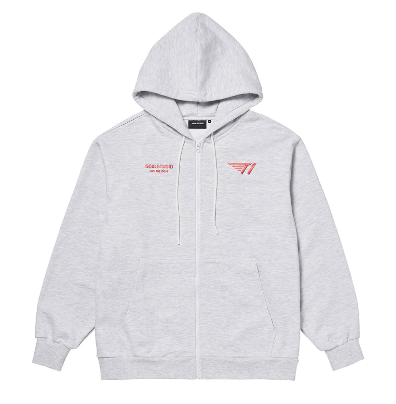 2023 T1 Will To Win Zip-Up_Grey – T1 Shop